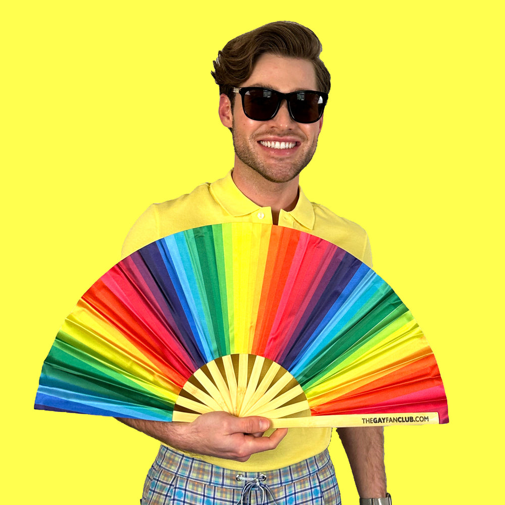Rainbow Pride Hand Fan - Pride Folding Fan - The Gay Fan Club