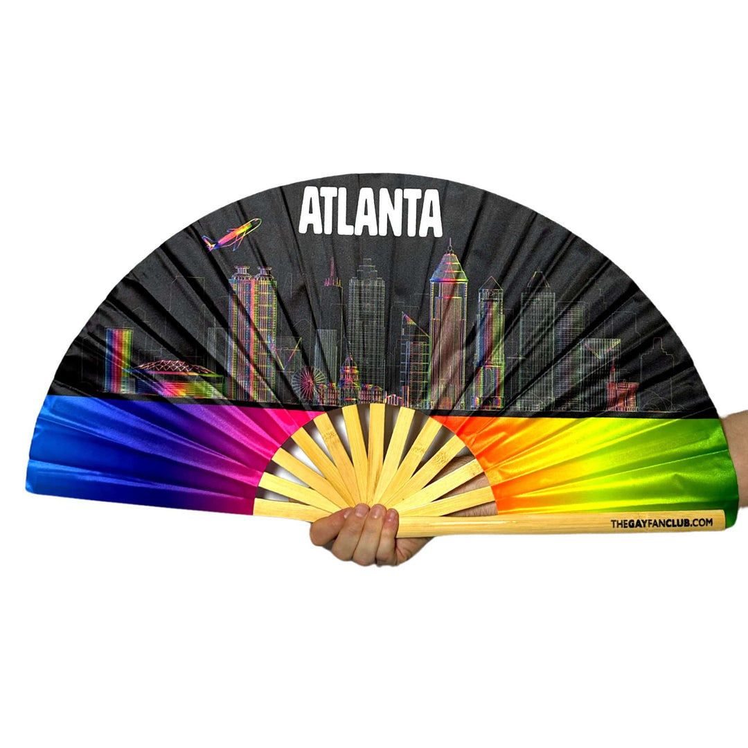Atlanta Fan (UV) - Atlanta GA Hand Fan at The Gay Fan Club