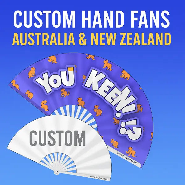 🇦🇺🇳🇿 You Keen!? We Are — Custom Hand Fans to Support our Mates Down Under! The Gay Fan Club
