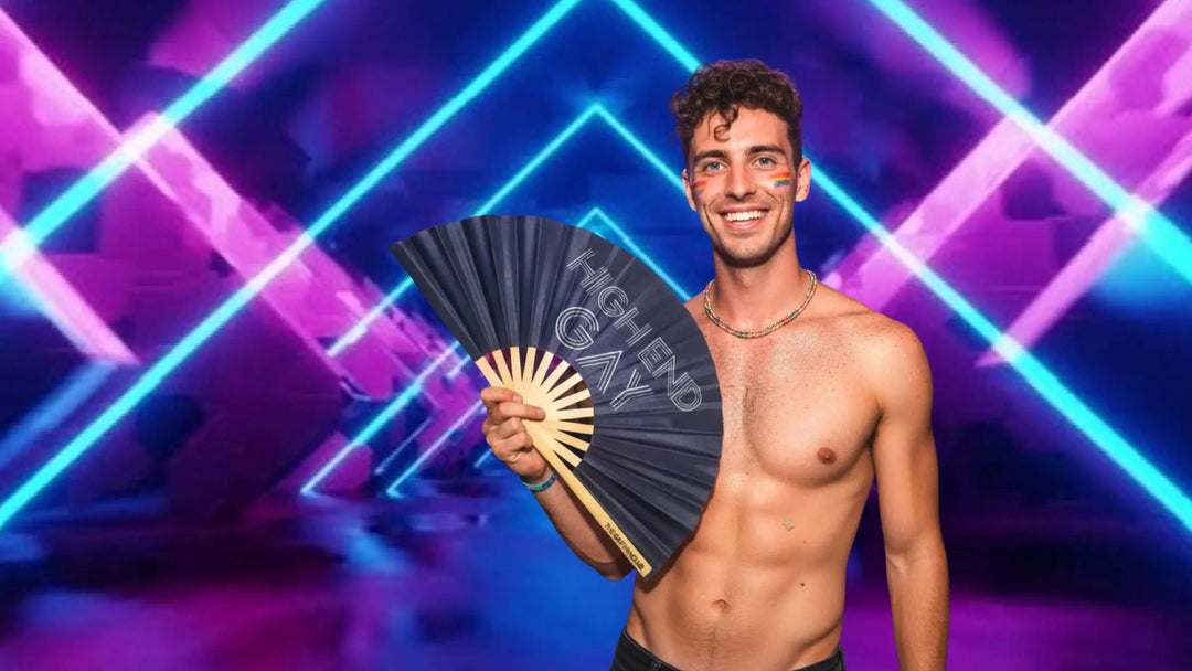 Rave Fans - oversized bamboo clack fans at The Gay Fan Club