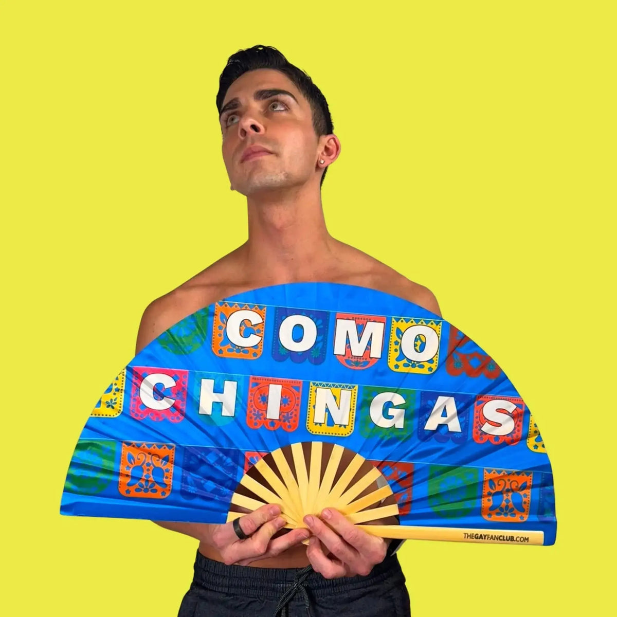Person holding the "Como Chingas" LatinX Hand Fan
