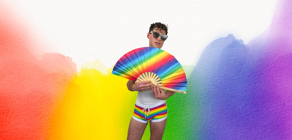 Hand Fans for Pride collection at The Gay Fan Club 