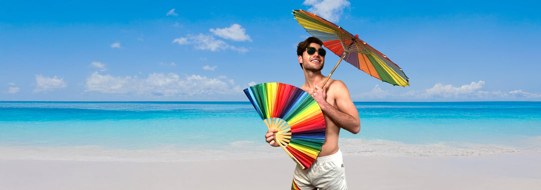 Shop Top Rainbow and Rave Hand Fans at The Gay Fan Club