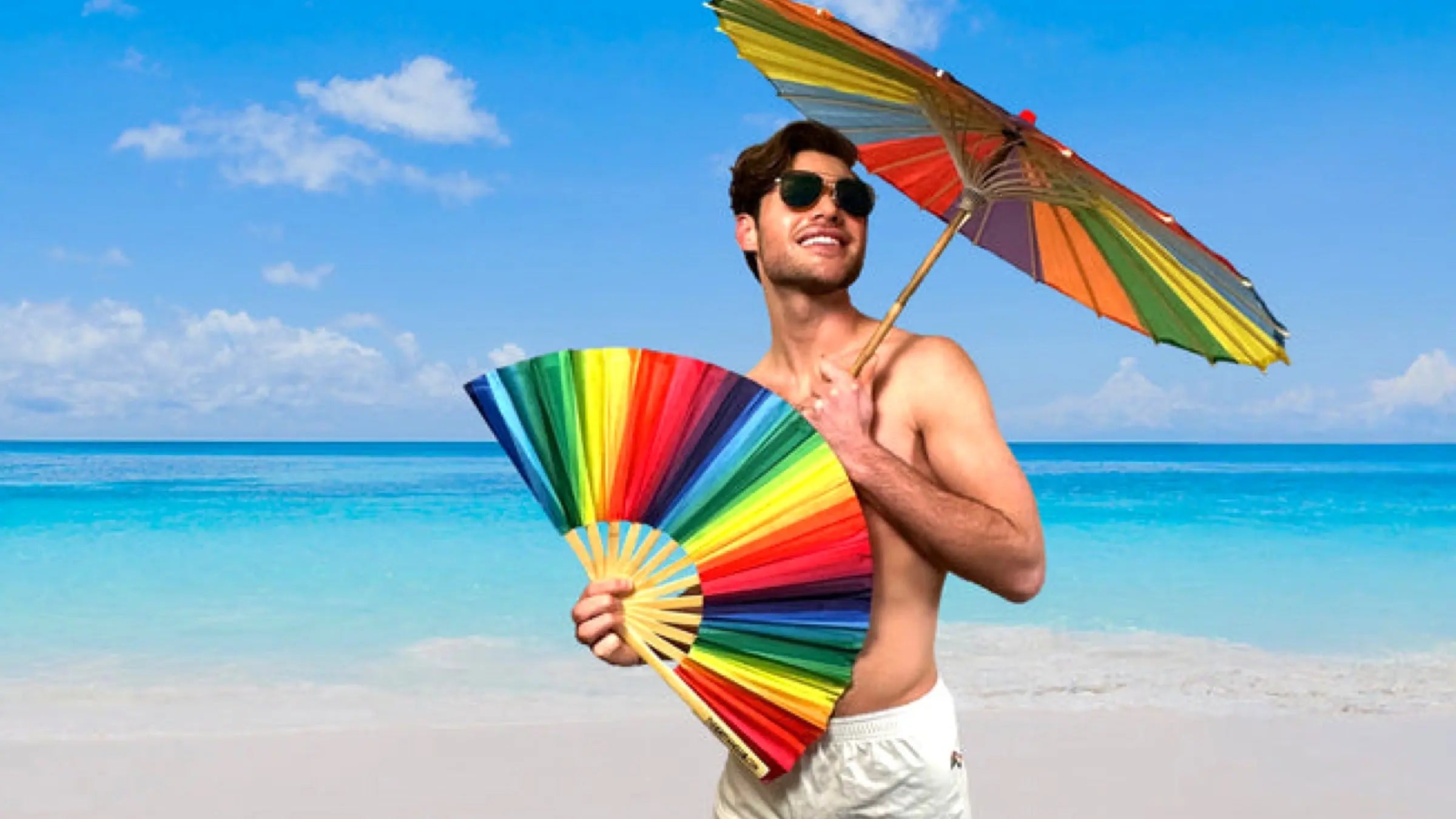 Shop Top Rainbow and Rave Hand Fans at The Gay Fan Club