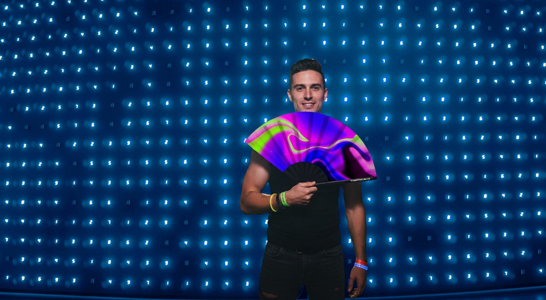 Rave Fans - oversized bamboo clack fans at The Gay Fan Club