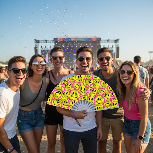 Feels Fan - UV-reactive hand fan for raves - The Gay Fan Club