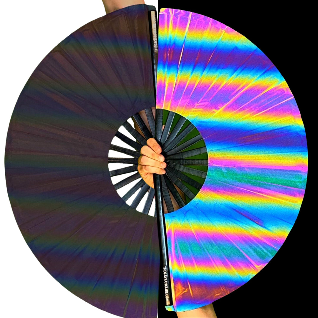 Eclipse Reflective Rainbow Fan