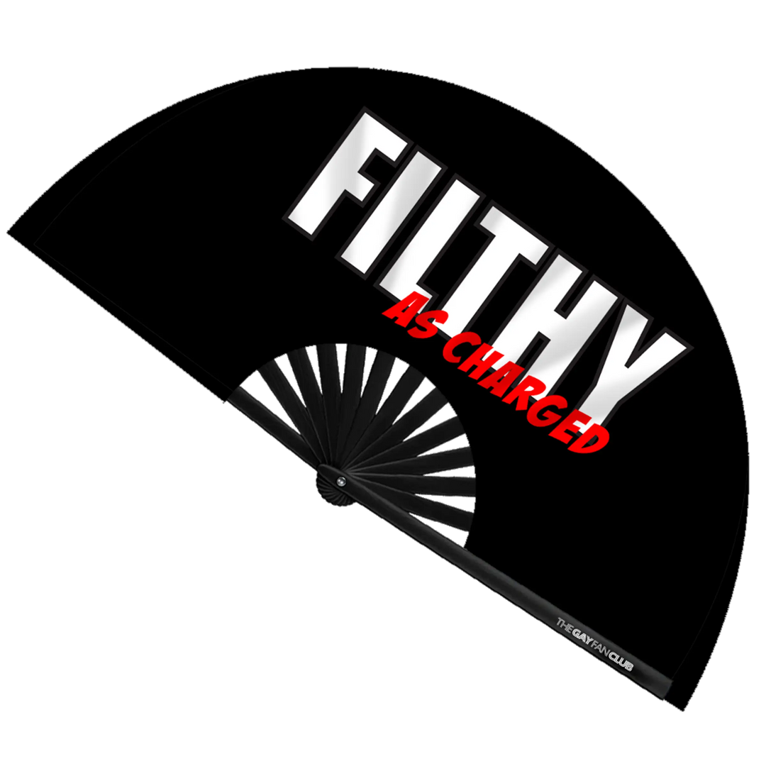 Filthy as Charged Fan The Gay Fan Club® Bamboo Clack Fan