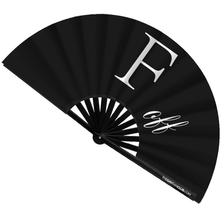 F Off Fan| The Gay Fan Club | Oversized Bamboo Clack Fan