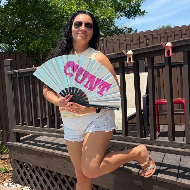 C U Next Tuesday Fan The Gay Fan Club® Bamboo Clack Fan