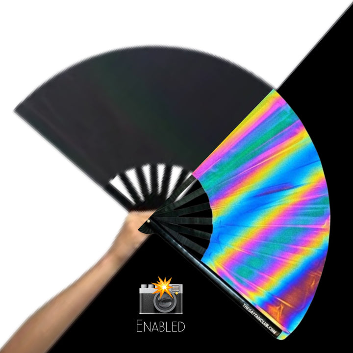 Eclipse Reflective Rainbow Fan