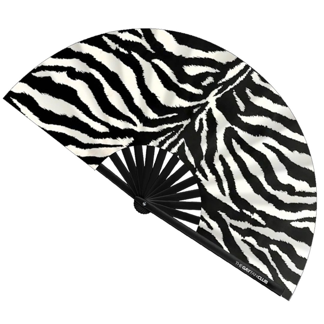 Zebra Safari Fan The Gay Fan Club Bamboo Clack Fan