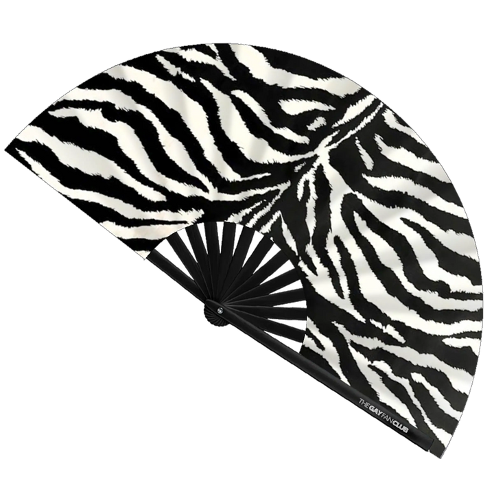 Zebra Safari Fan The Gay Fan Club Bamboo Clack Fan