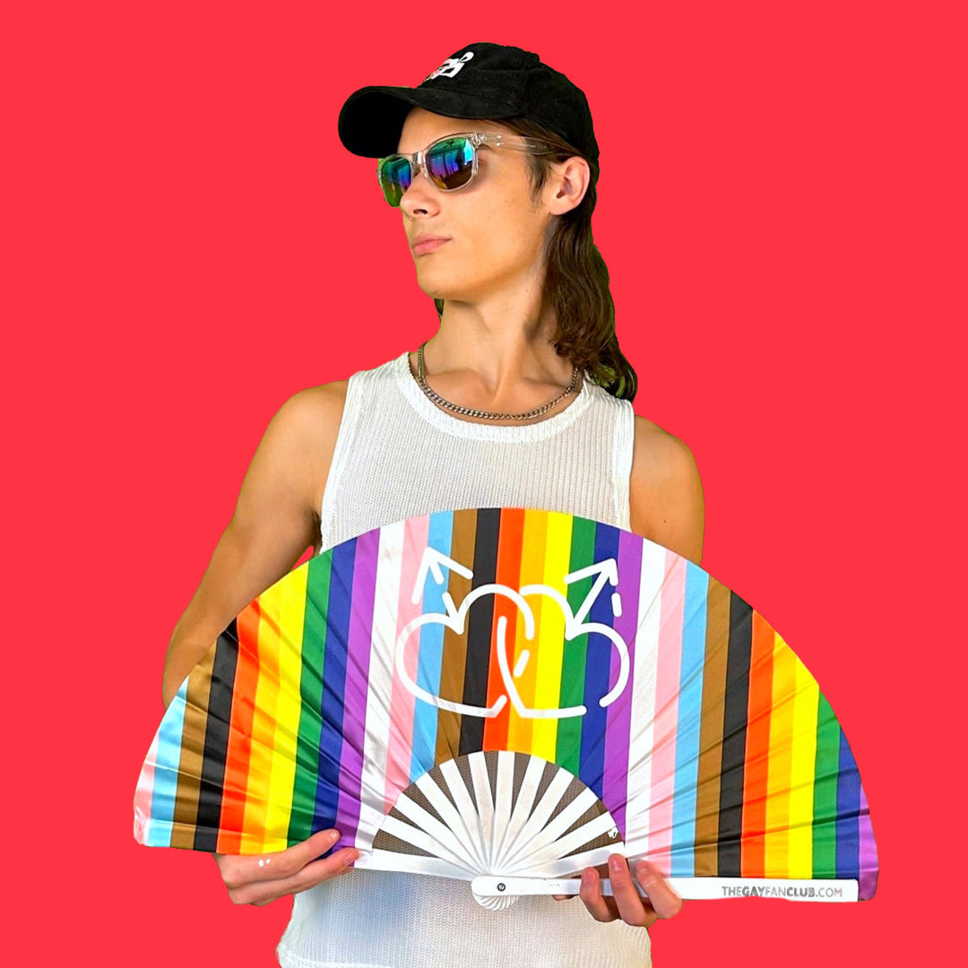 Equality Rainbow Fan | inclusive Pride Rainbow Fan | The Gay Fan Club 