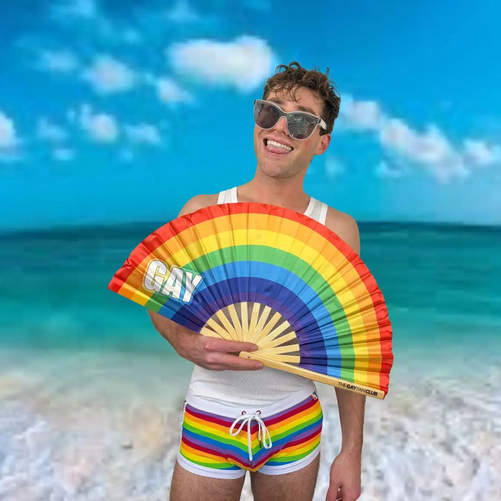 Gay All Day Fan The Gay Fan Club® Bamboo Clack Fan