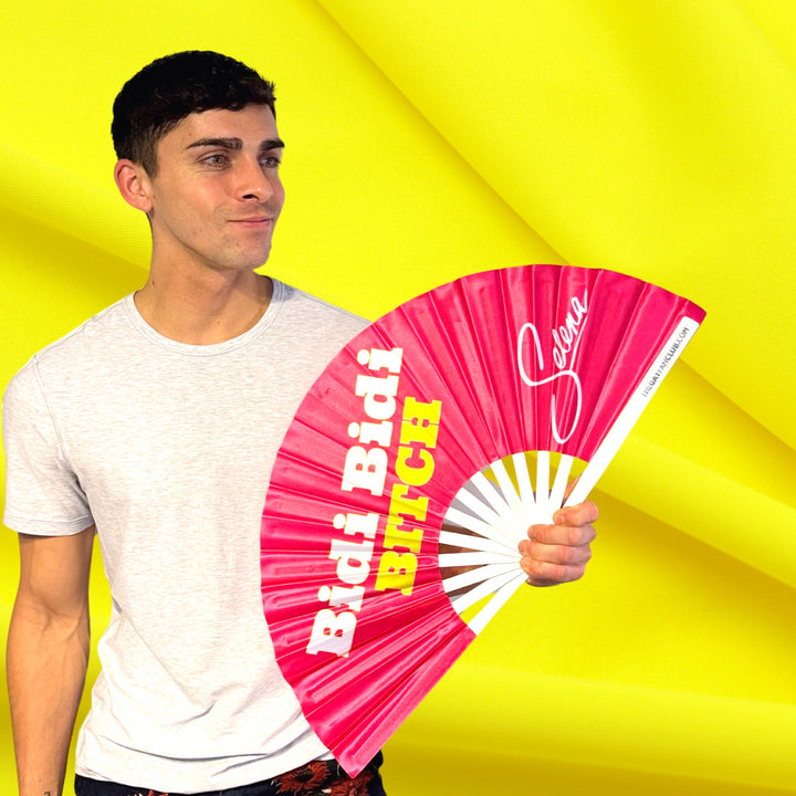 Bidi Bidi Bitch Fan (UV) - Selena Quintanilla Hand Fan at The Gay Fan Club