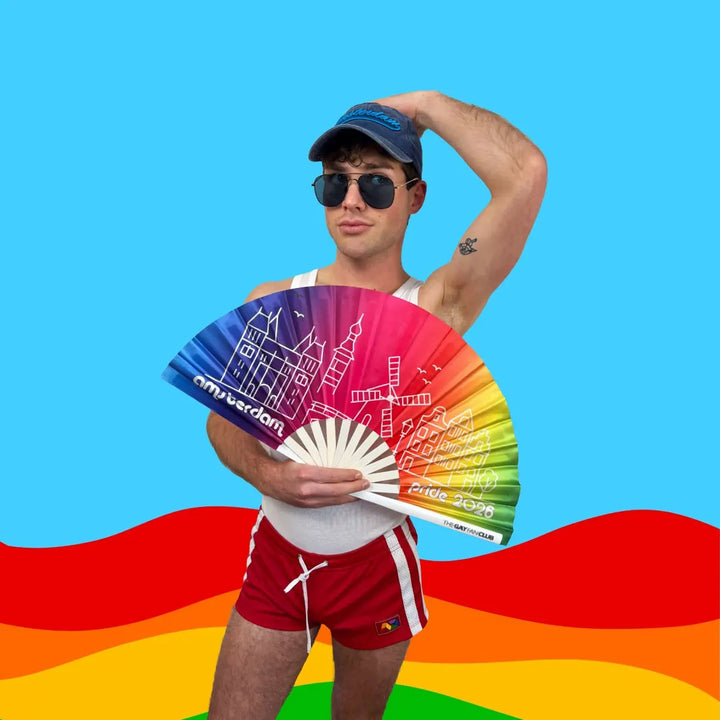 Amsterdam Proud 2026 Fan The Gay Fan Club® Bamboo Clack Fan