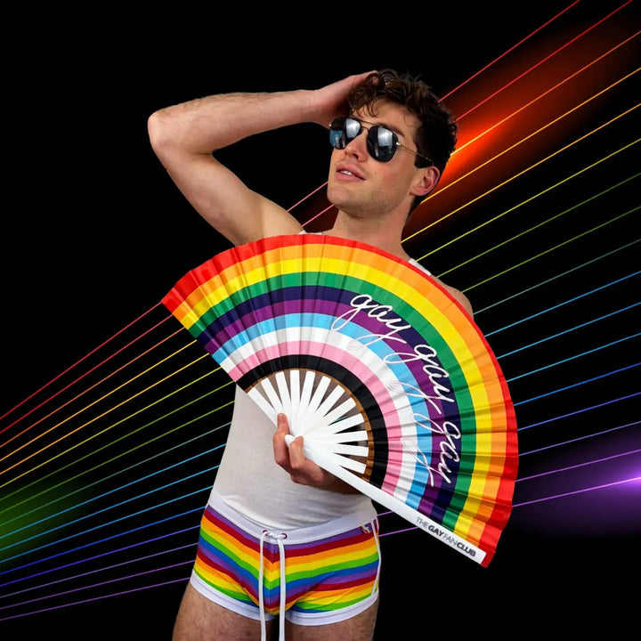All The Gays Pride Clack Fan The Gay Fan Club® Bamboo Clack Fan