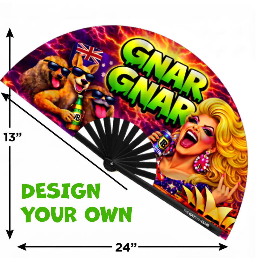 Custom Clack Fan Designer The Gay Fan Club® Bamboo Clack Fan