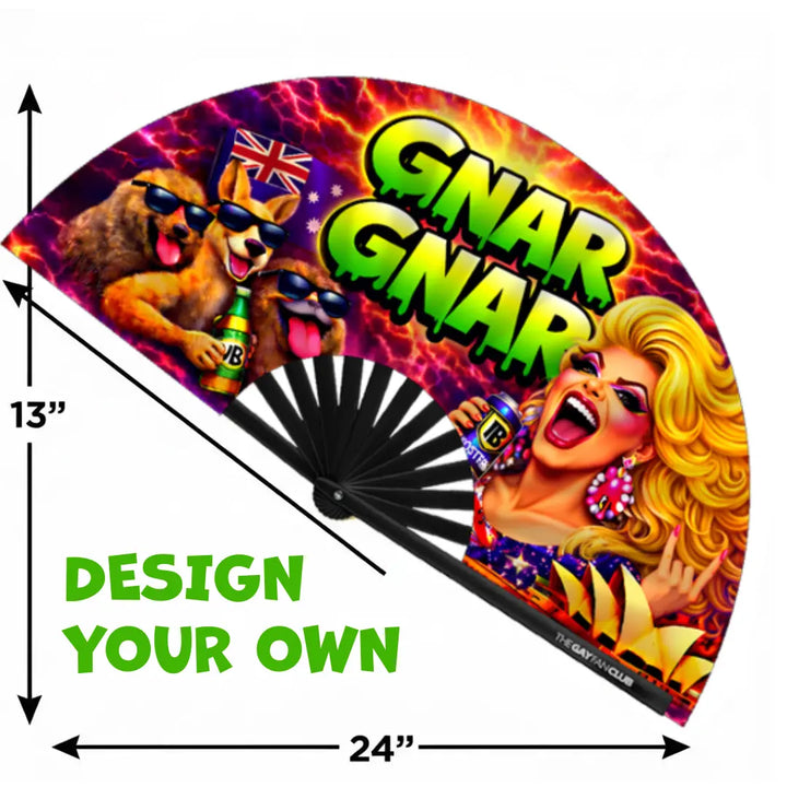 Custom Clack Fan Designer The Gay Fan Club® Bamboo Clack Fan