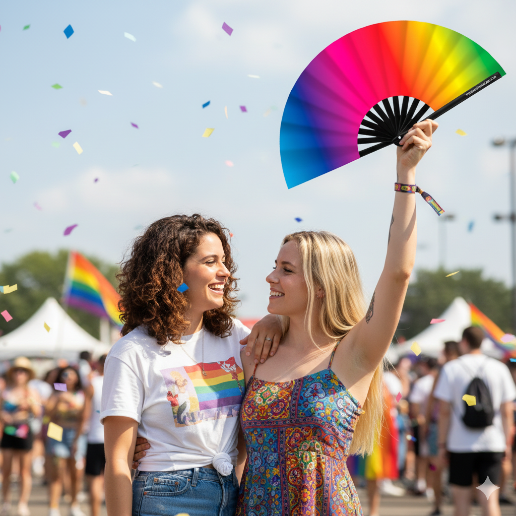 Rainbow Rave Fan (UV)