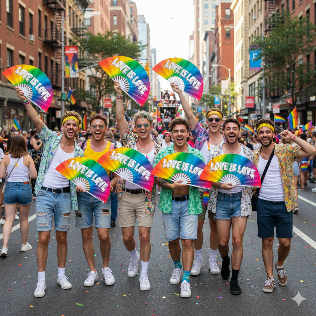 Abanico Love Is Love Arcoiris