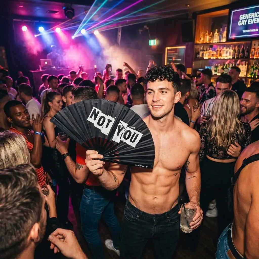 Not You Fan The Gay Fan Club Bamboo Clack Fan