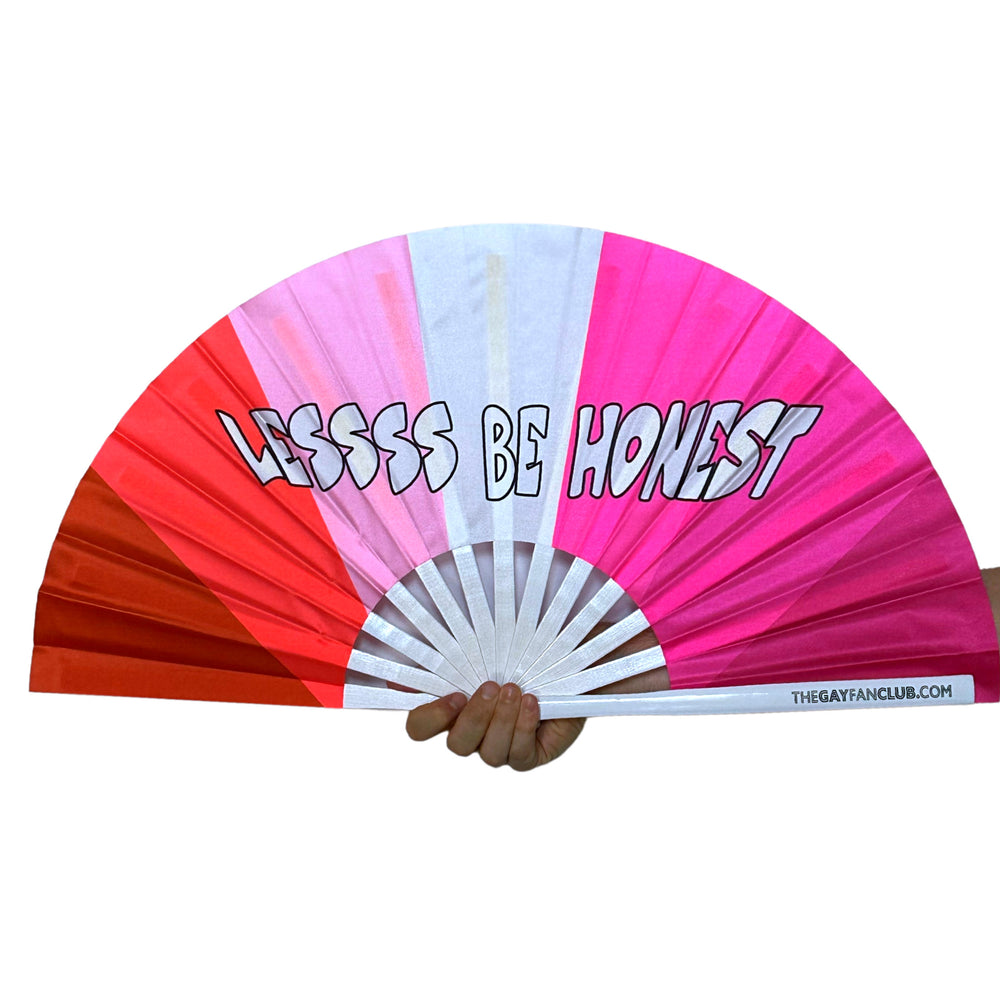 Lessss Be Honest Fan | Lesbian Pride Hand Fan | The Gay Fan Club