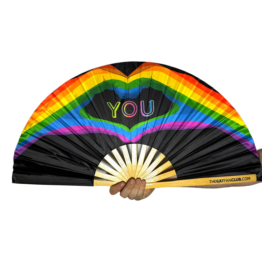 Love You Fan - Rave Hand Fan -  The Gay Fan Club