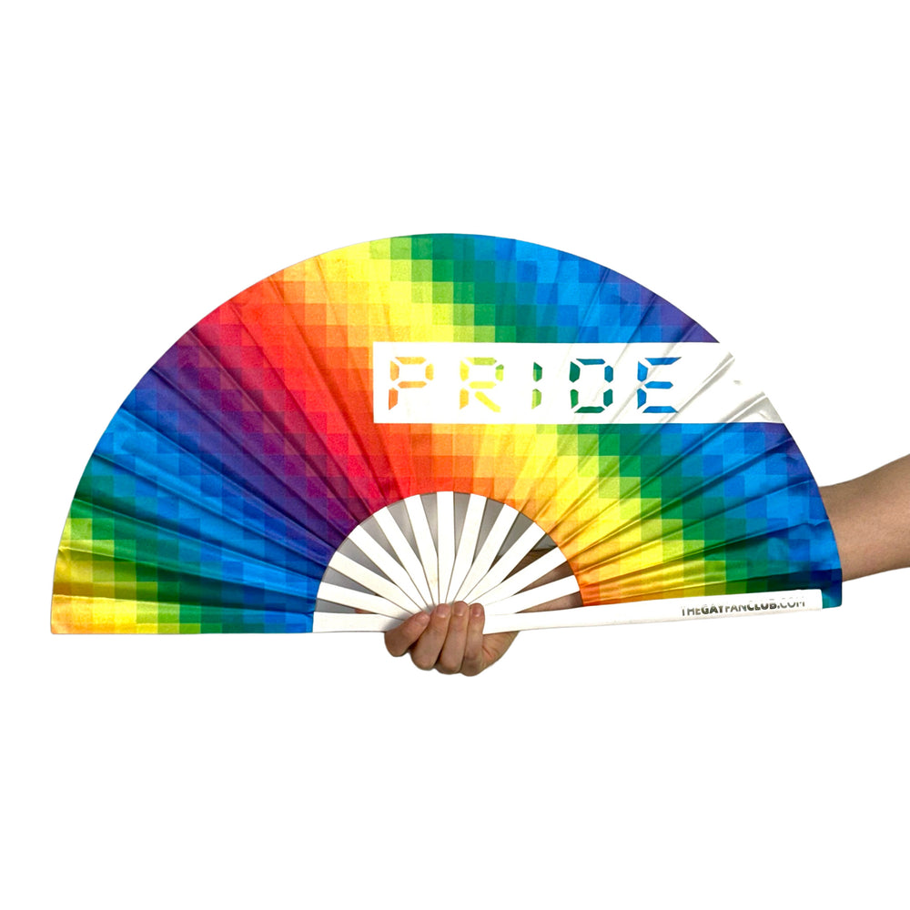 Pride Rainbow Fan - UV-Reactive Pride Hand Fan - The Gay Fan Club
