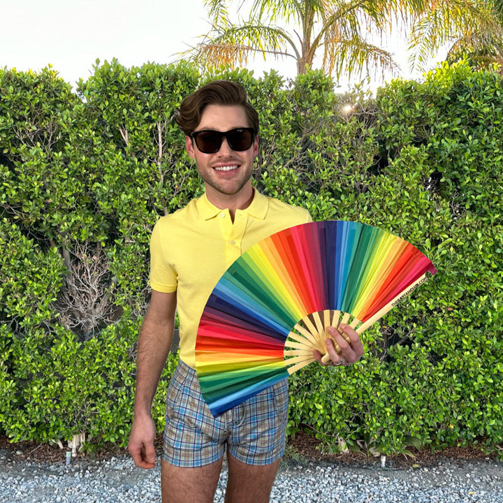 Rainbow Folding Fan - Pride Hand Fan - The Gay Fan Club