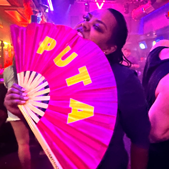 Puta Fan - Drag Fan Bamboo Clack Fan- The Gay Fan Club