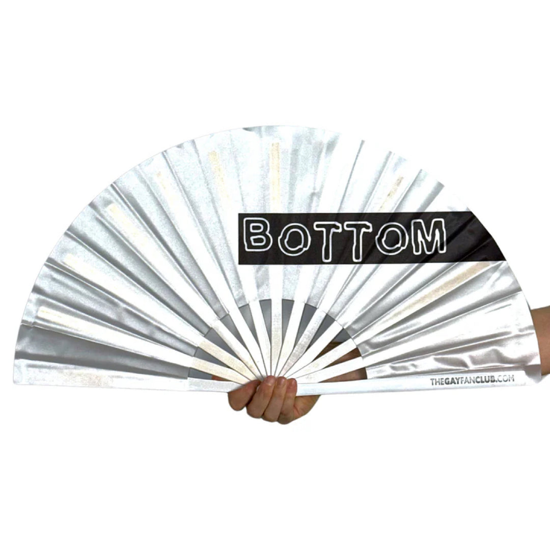 Bottom Fan (UV) - White Rave Fan - The Gay Fan Club