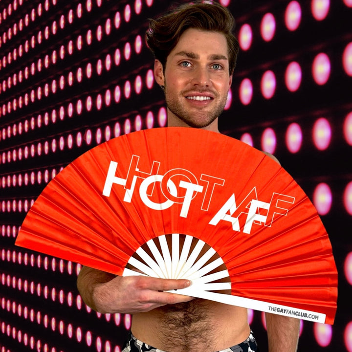 Hot AF Fan | Hot As Fuck Fan | Red Clack Fan at The Gay Fan Club