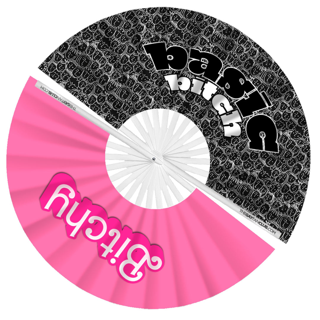B*tchy Essentials 2 Pack| The Gay Fan Club | Oversized Bamboo Clack Fan