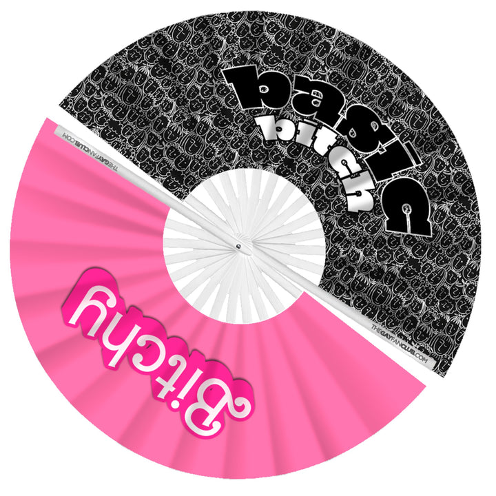 B*tchy Essentials 2 Pack| The Gay Fan Club | Oversized Bamboo Clack Fan