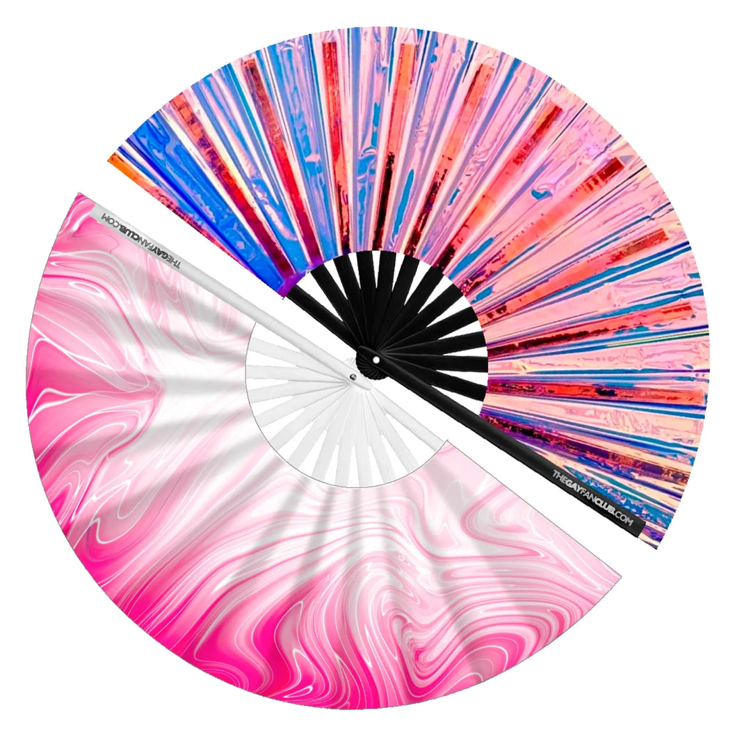 Pink Essentials 2 Pack| The Gay Fan Club | Oversized Bamboo Clack Fan