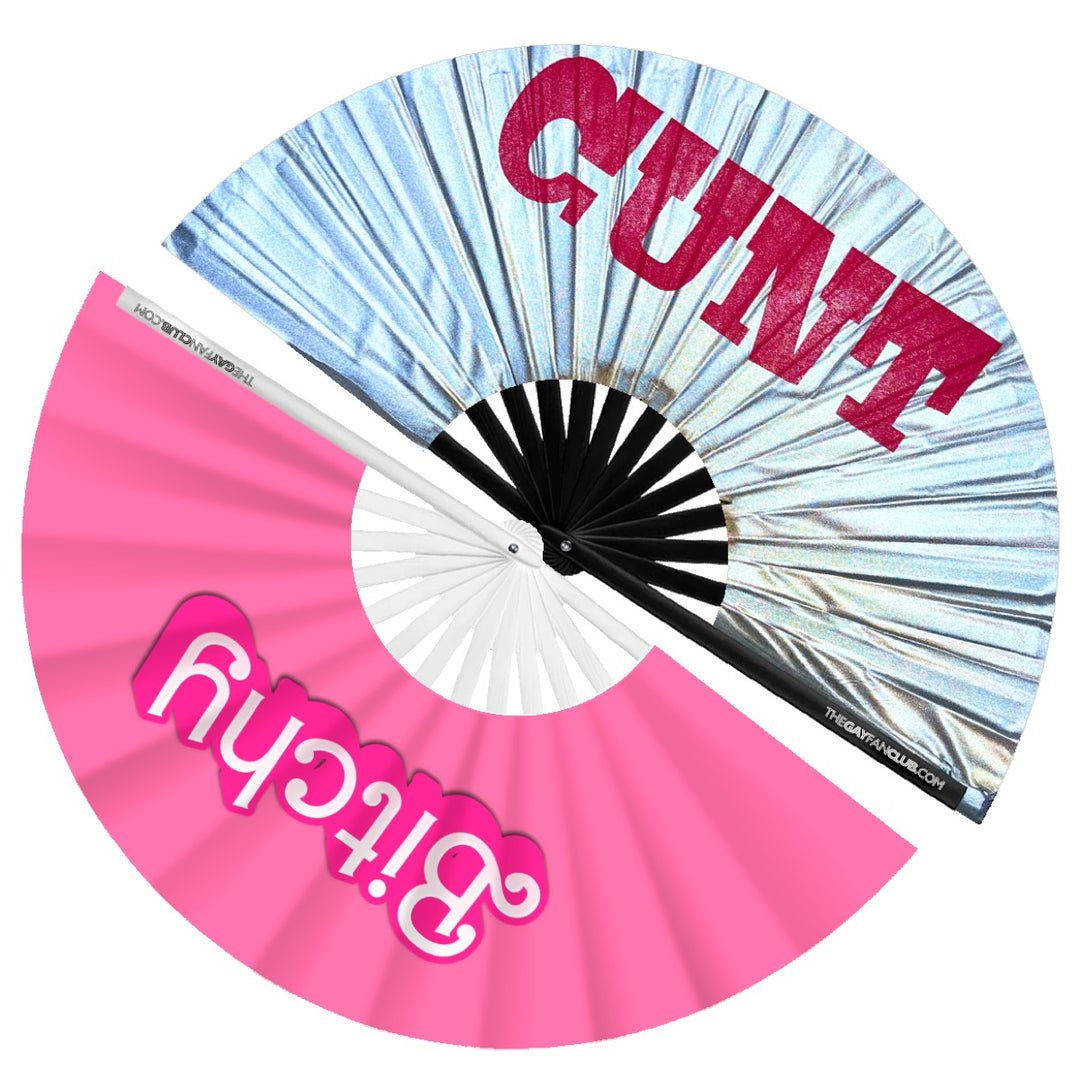 Karen Essentials 2 Pack| The Gay Fan Club | Oversized Bamboo Clack Fan