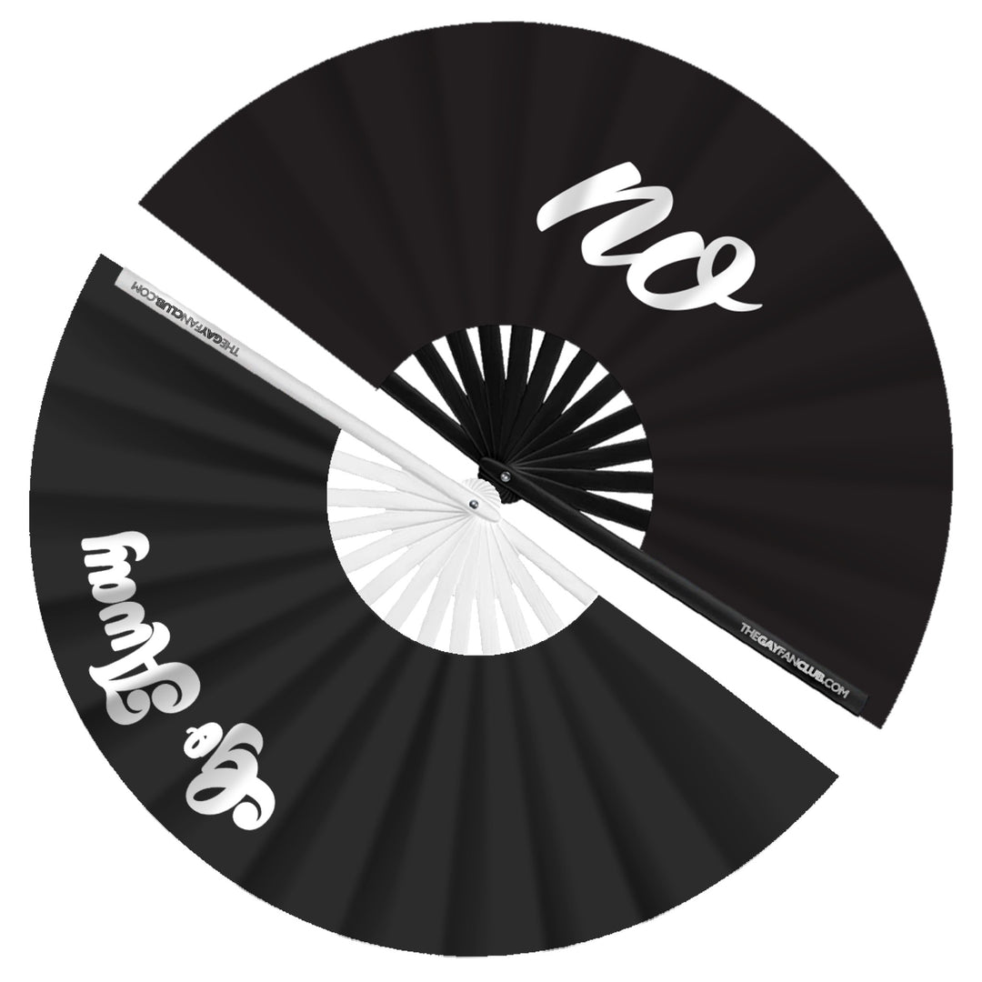 No Go Essentials 2 Pack| The Gay Fan Club | Oversized Bamboo Clack Fan
