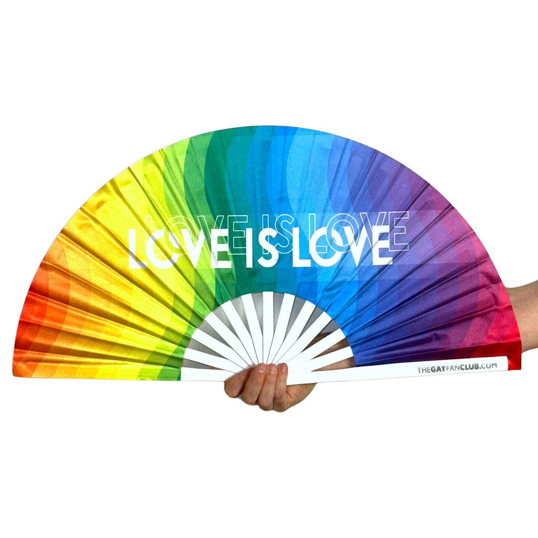 Love Is Love Rainbow Fan | The Gay Fan Club Pride 