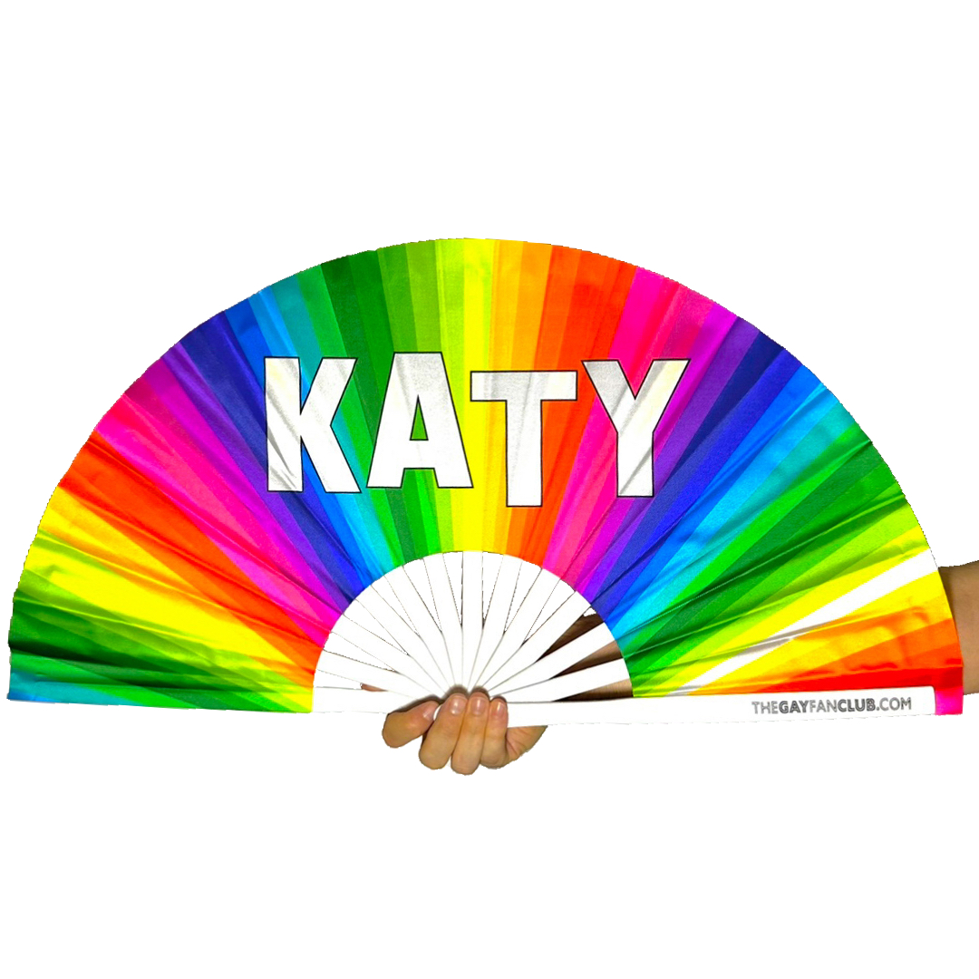 Katy Rainbow Fan | Katy, TX, Hand Fan | The Gay Fan Club 