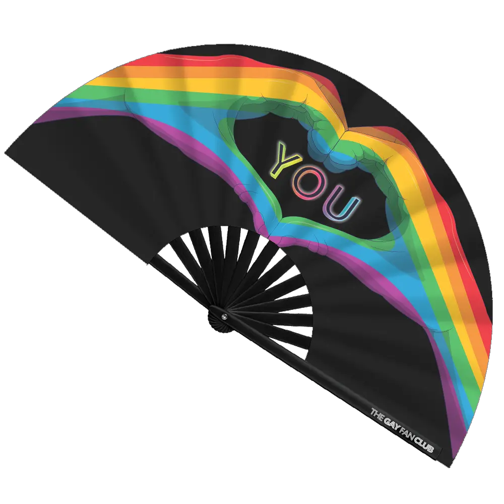 Love You Fan The Gay Fan Club® Bamboo Clack Fan