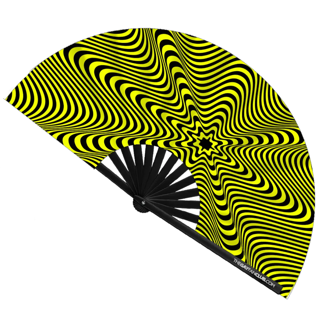 Stranger Danger Fan (UV) The Gay Fan Club® Bamboo Clack Fan