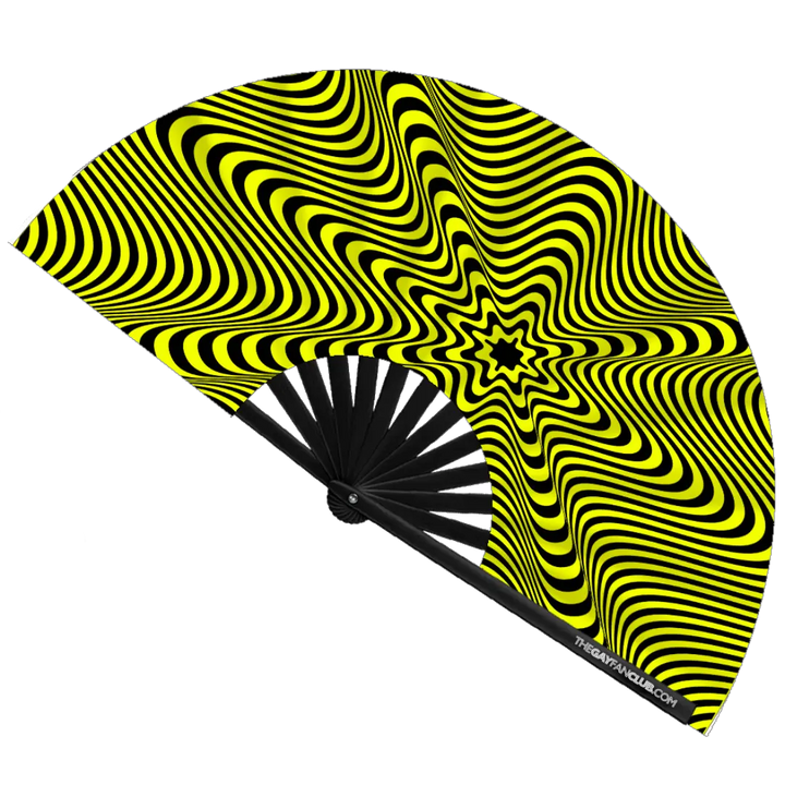 Stranger Danger Fan (UV) The Gay Fan Club® Bamboo Clack Fan