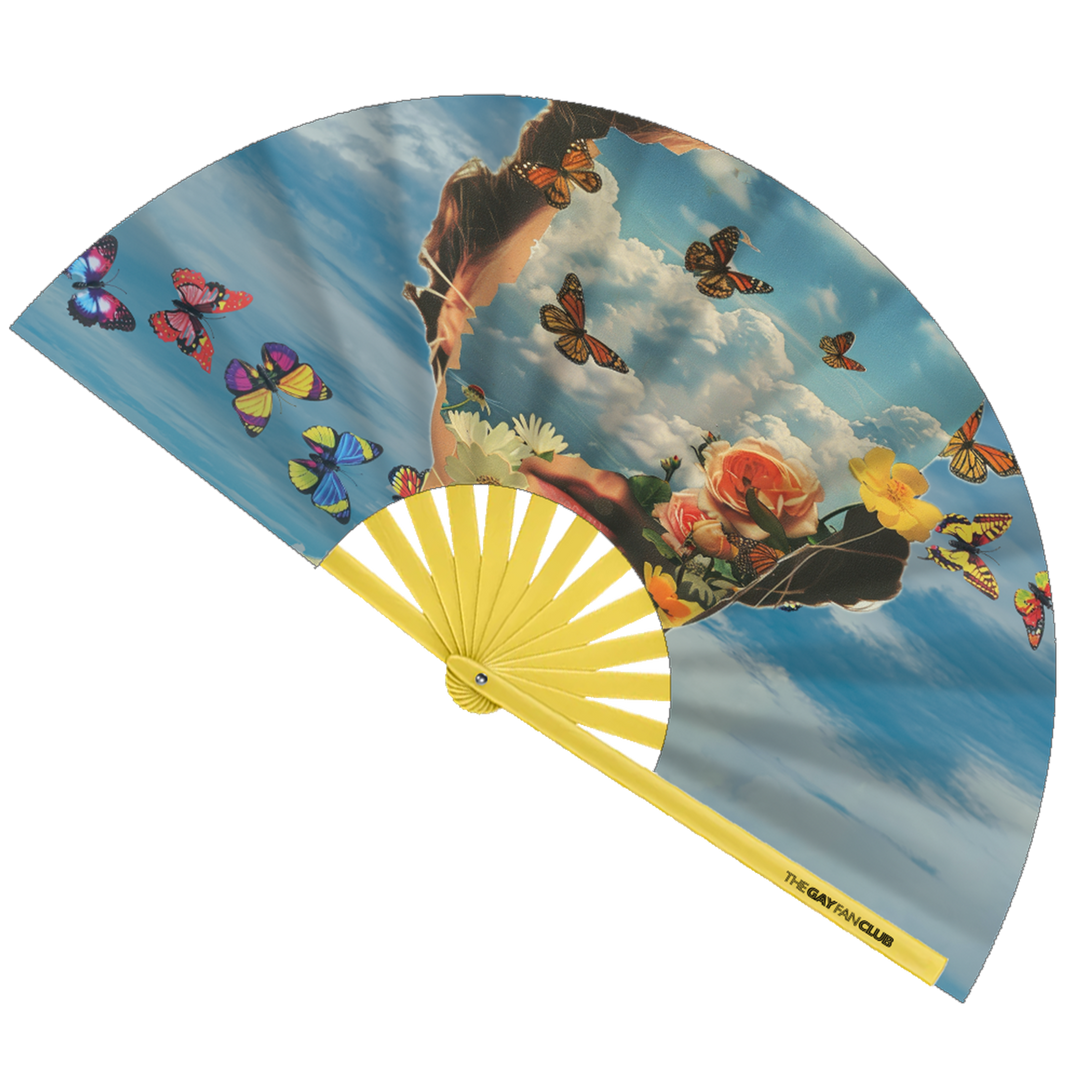 Head In The Clouds Fan| The Gay Fan Club | Oversized Bamboo Clack Fan