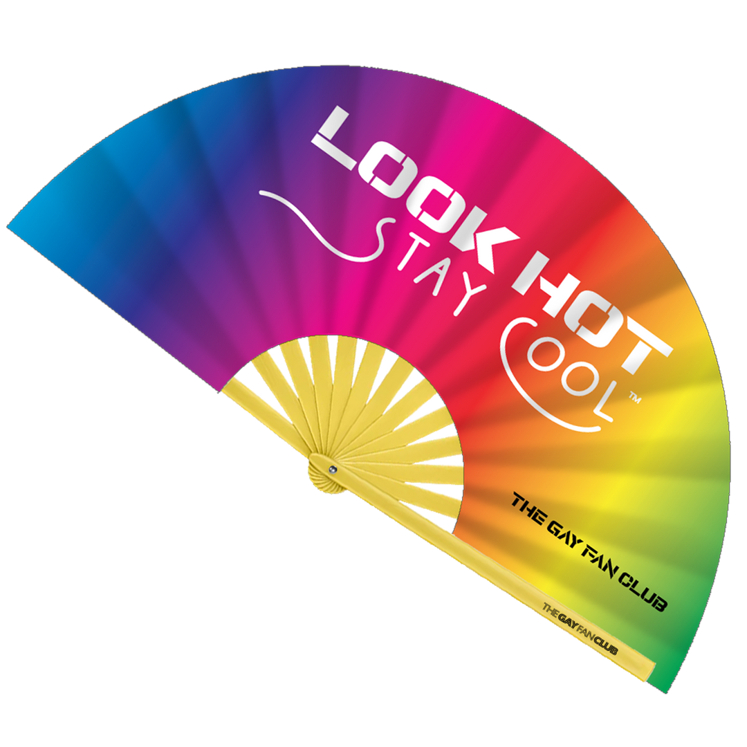 Look Hot. Stay Cool Fan| The Gay Fan Club | Oversized Bamboo Clack Fan