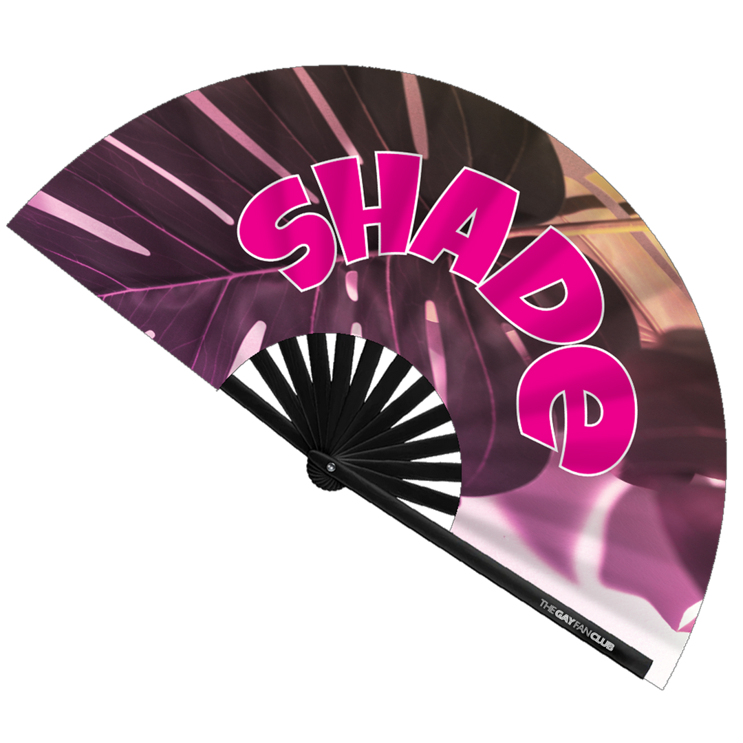 Shade Fan (UV) 2026| The Gay Fan Club | Oversized Bamboo Clack Fan