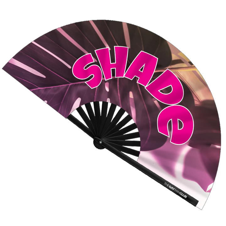 Shade Fan (UV) 2026| The Gay Fan Club | Oversized Bamboo Clack Fan