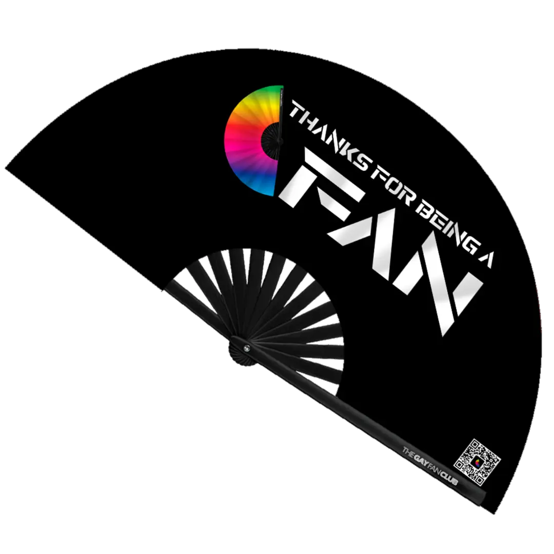 Thanks For Being A Fan| The Gay Fan Club | Oversized Bamboo Clack Fan