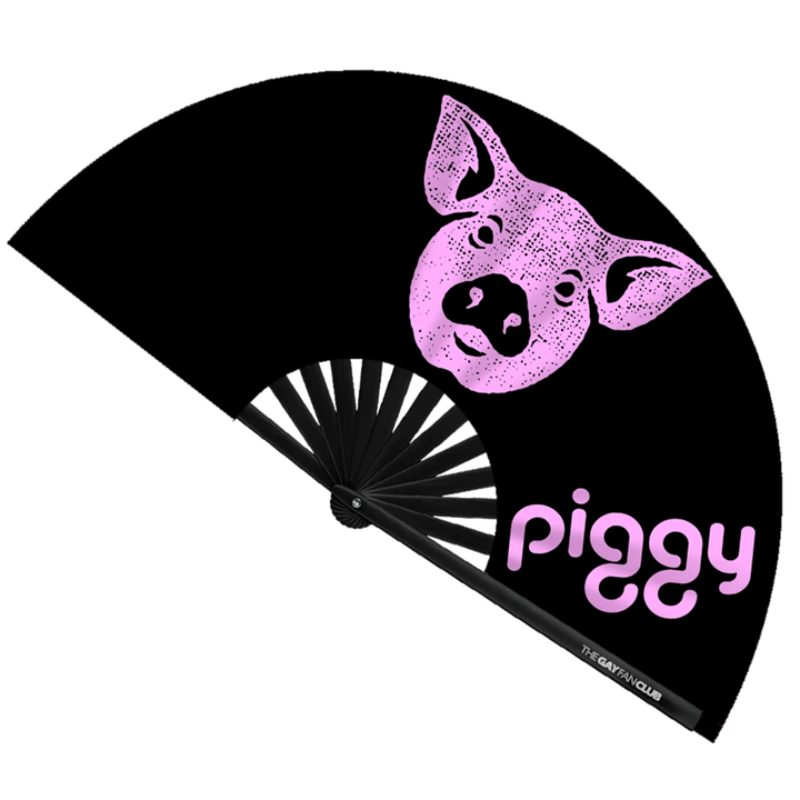 Piggy Fan The Gay Fan Club Bamboo Clack Fan